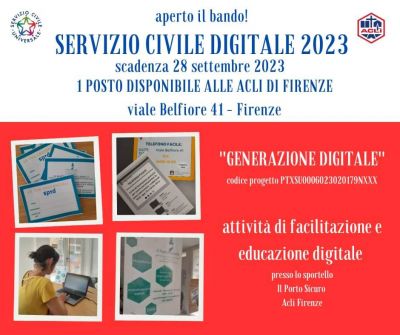 Servizio Civile Digitale 2023 - Acli Firenze (FI)