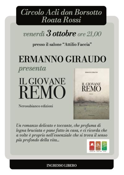 Presentazione libro "Il giovane Remo" - Roata Rossi (CN) - Circolo Acli Don Borsotto (CN)