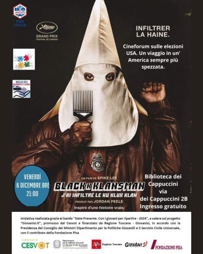 Proiezione di BlacKkKlansman - Acli Pisa e Lucca (PI)