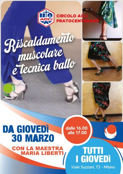 Riscaldamento muscolare e tecnica ballo - Circolo Acli Pratocentenaro (MI)