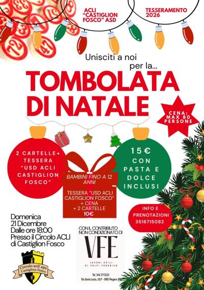 Tombolata di Natale - Piegaro (PG) - Circolo Acli Castiglion Fosco (PG)