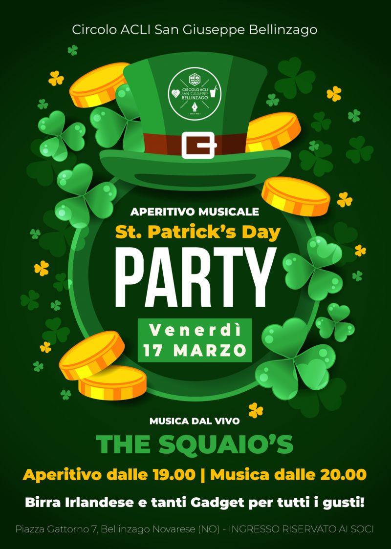 Aperitivo Musicale St. Patrick&#039;s Day - Circolo Acli Bellinzago (NO)