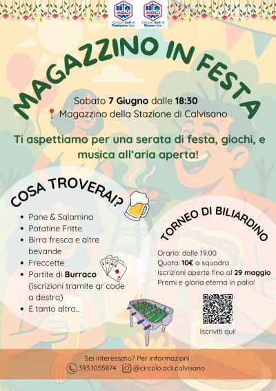 Magazzino in festa - Circoli Acli Calvisano e Visano (BS)