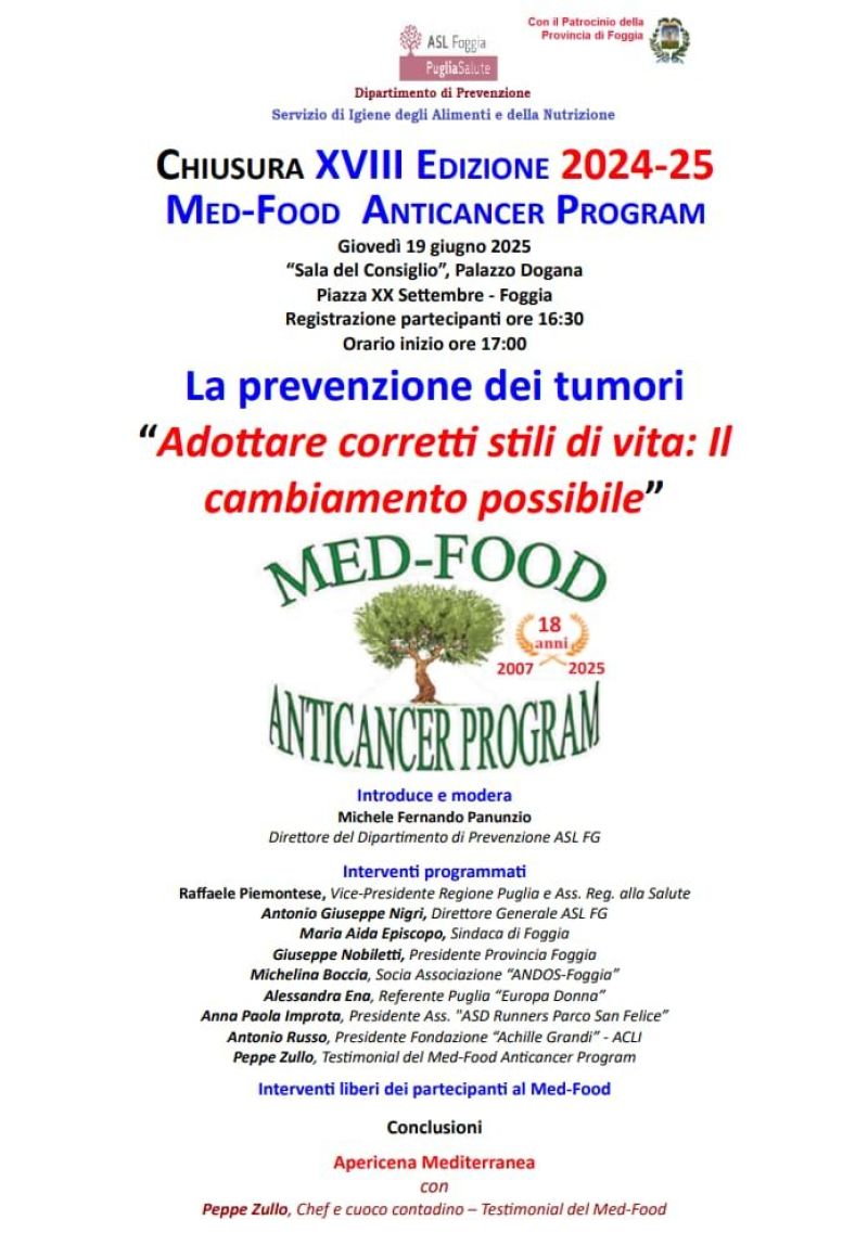 La prevenzione dei tumori: Adottare corretti stili di vita - Foggia - Acli Foggia (FG)
