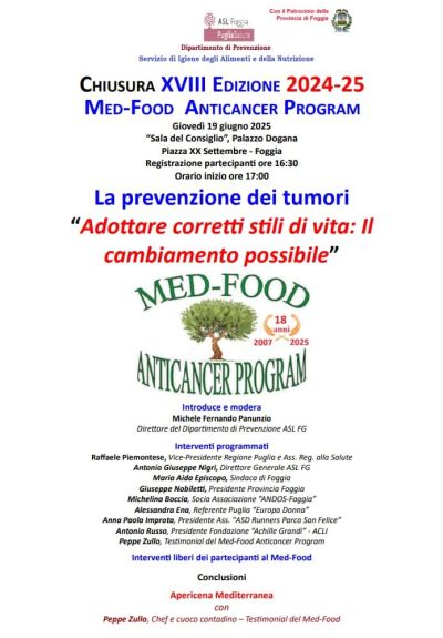 La prevenzione dei tumori: Adottare corretti stili di vita - Foggia - Acli Foggia (FG)