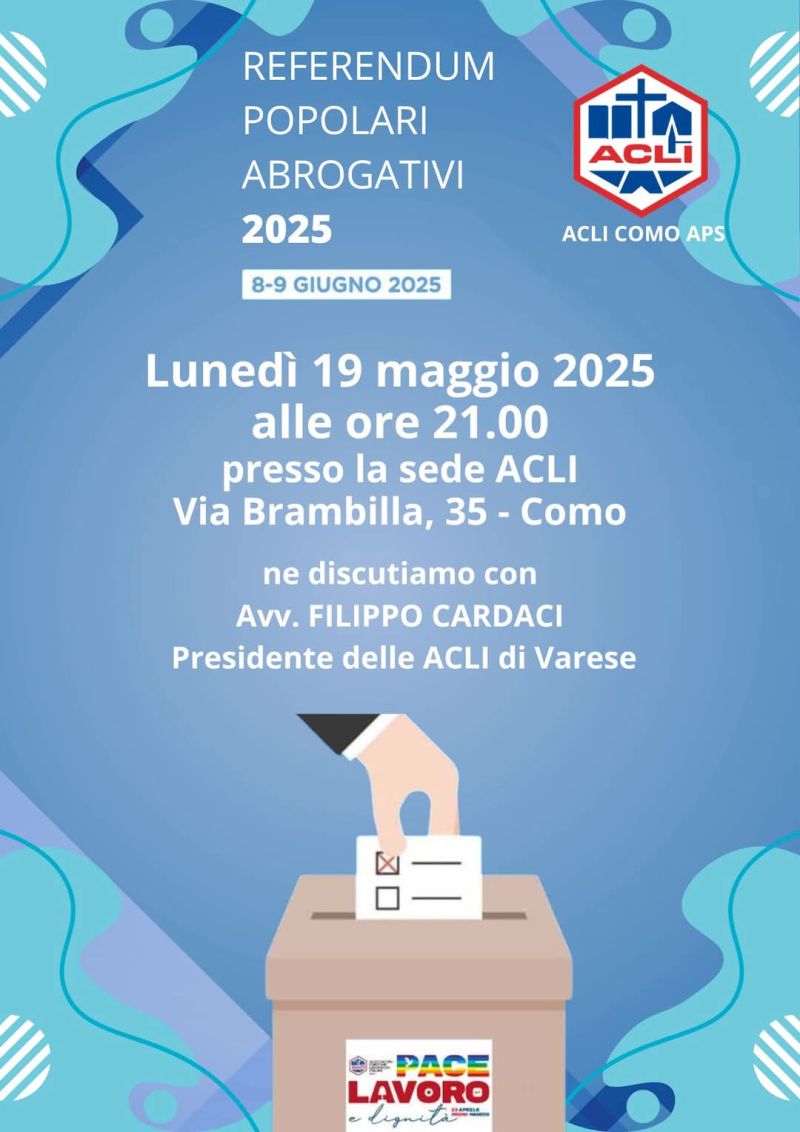Referendum Popolari Abrogativi 2025 - Acli Como (CO)