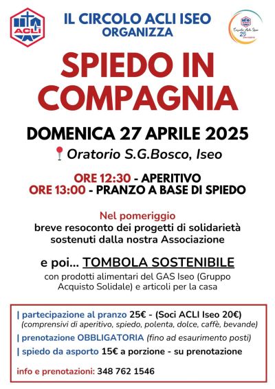 Spiedo in compagnia - Circolo Acli Iseo (BS)