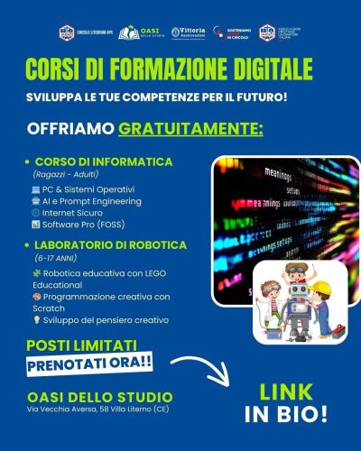 CORSI DI FORMAZIONE DIGITALE - VILLA LITERNO (CE)