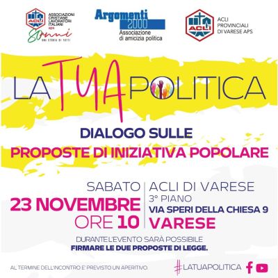 Dialogo sulle proposte di iniziativa popolare - Acli Varese (VA)