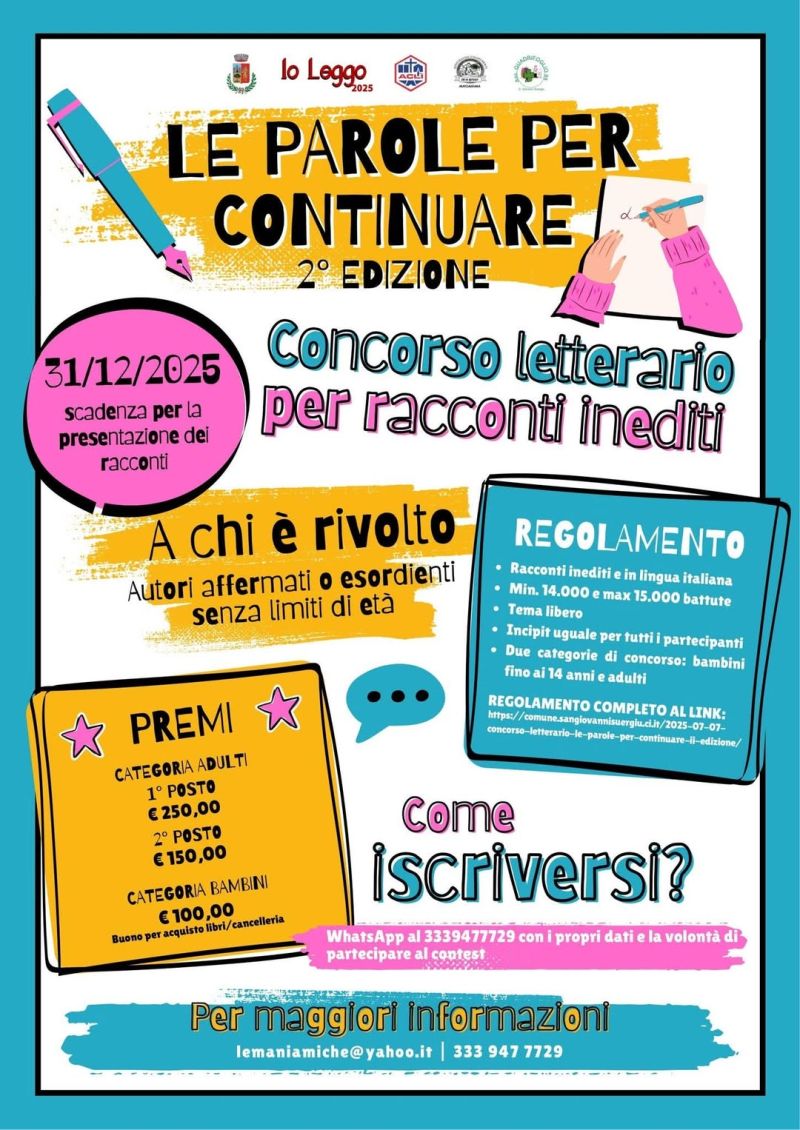 Le parole per continuare - San Giovanni Suergiu - Circolo Acli San Giovanni Suergiu (CA)