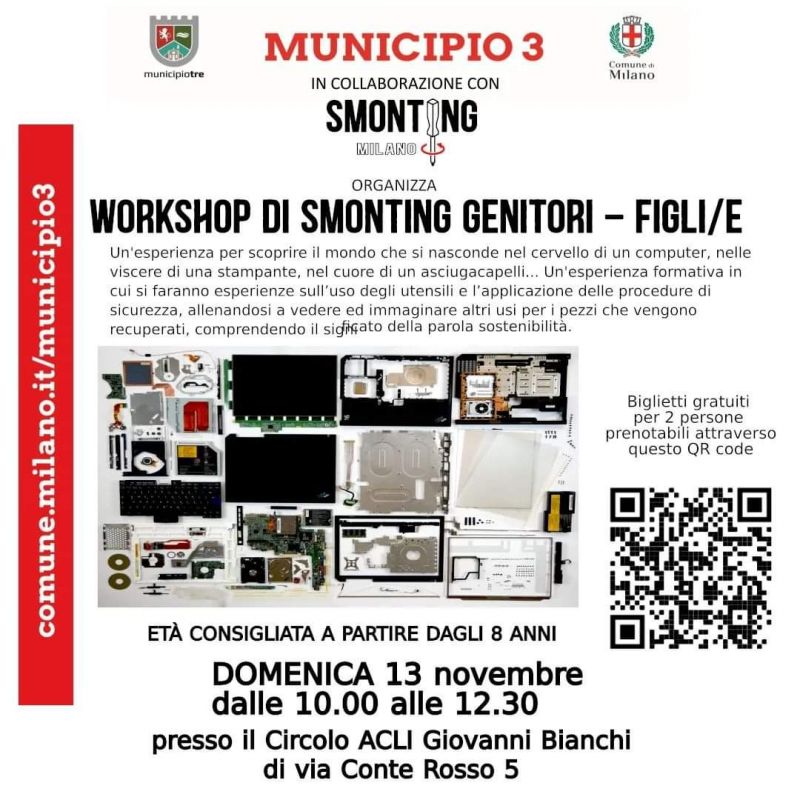 Workshop di smonting genitori & figli/e - Circolo Acli Giovanni Bianchi (MI)