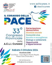 33° Congresso Provinciale: Il Coraggio della Pace - Acli Cuneo (CN)