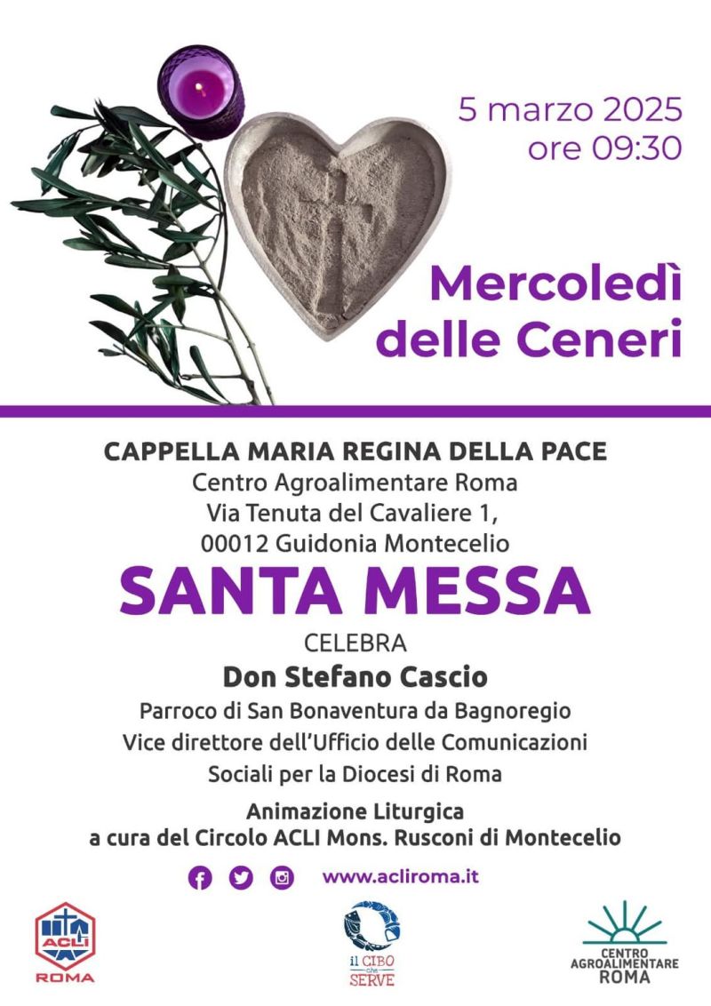 Mercoledì delle Ceneri: Santa Messa - Acli Roma (Roma)