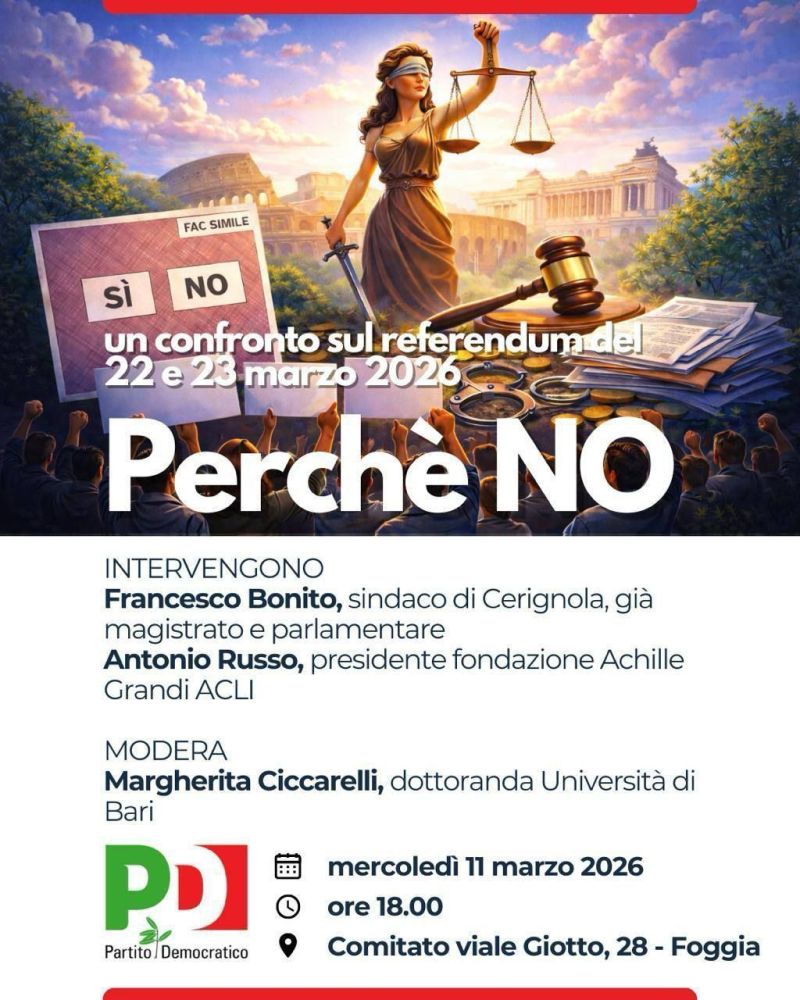 PERCHE' NO - CONFRONTO SUL REFERENDUM - FOGGIA