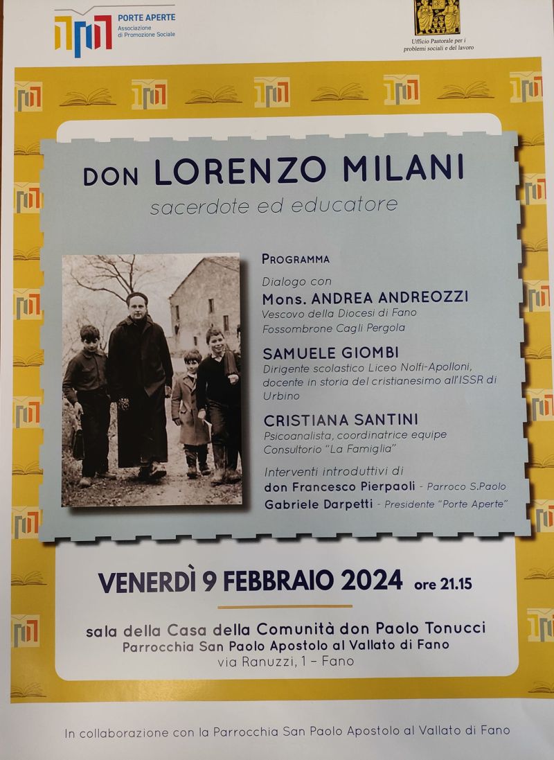 Don Lorenzo Milani, sacerdote ed educatore - Acli Pesaro (PU)