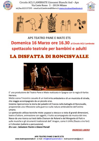 La disfatta di Roncisvalle - Circolo Acli Lambrate (MI)