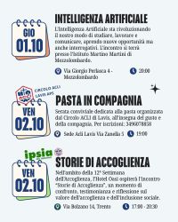 PROGRAMMA ACLI TRENTINE OTTOBRE - PASTA IN COMPAGNIA - LAVIS (TN) - CIRCOLO ACLI DI LAVIS (TN)