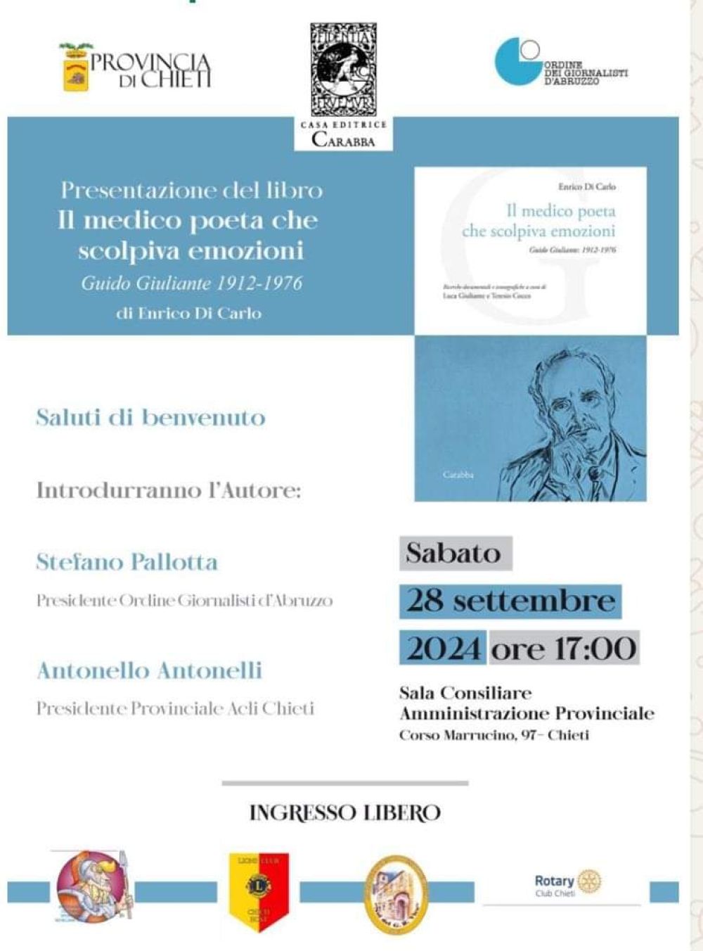 Presentazione del libro &quot;Il medico poeta che scolpiva emozioni&quot; - Acli Chieti (CH)