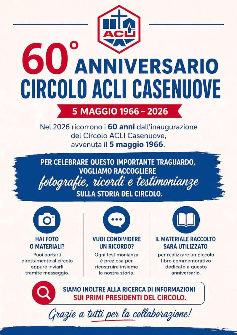60° ANNIVERSARIO CIRCOLO ACLI CASENUOVE