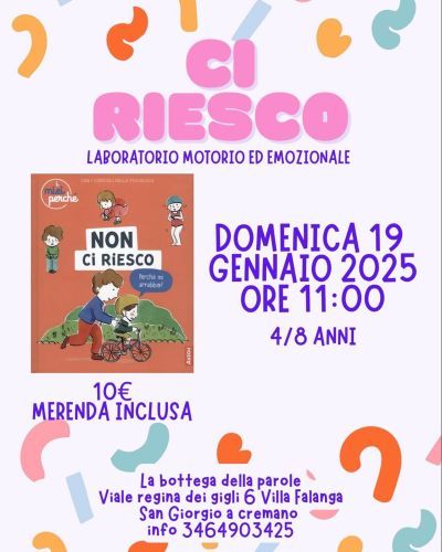 Ci riesco: Laboratorio Motorio ed Emozionale - La Bottega delle Parole affiliata Acli Napoli (NA)