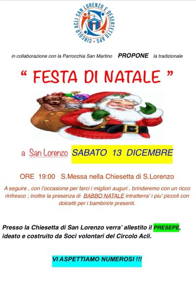 Festa di Natale - San Lorenzo (CN) - Circolo Acli San Lorenzo e Desertetto (CN)