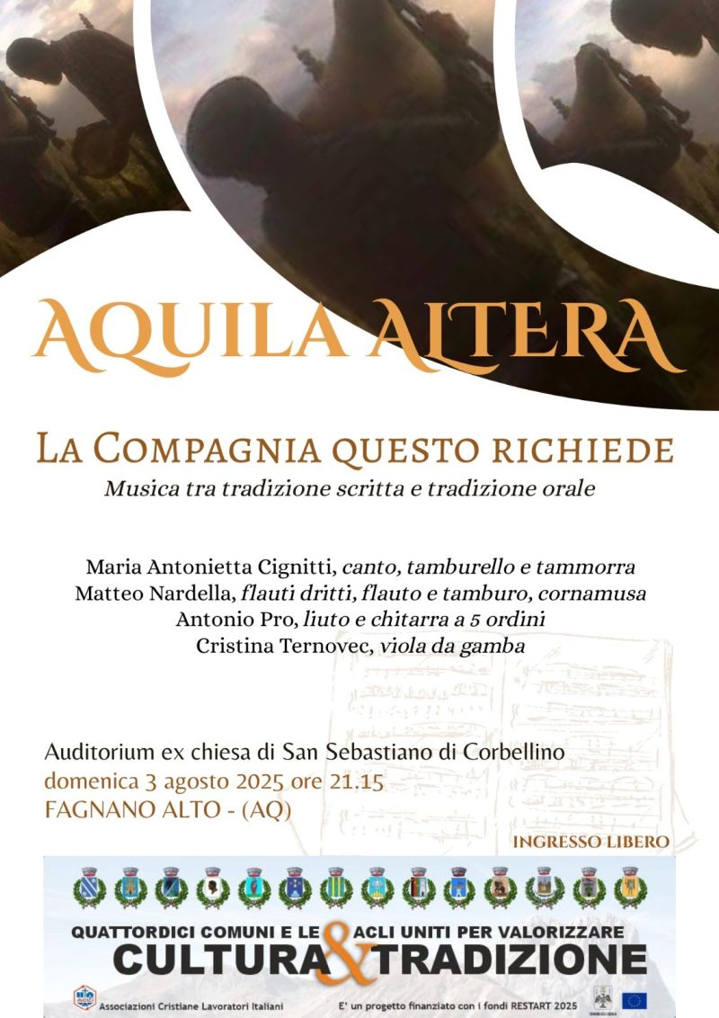 Aquila Altera: La Compagnia Questo Richiede - Fagnano Alto (AQ) - Acli L'Aquila (AQ)