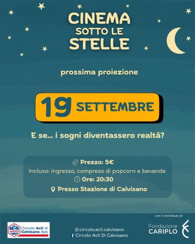 Cinema Sotto Le Stelle - Calvisano (BS) - Circolo Acli Calvisano (BS)
