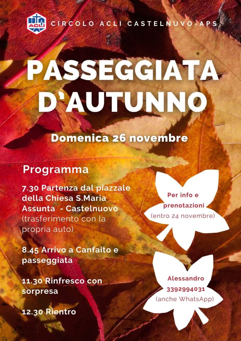 Passeggiata d'autunno - Circolo Acli Castelnuovo (MC)