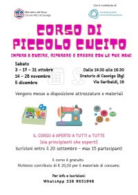 CORSO DI PICCOLO CUCITO - CASNIGO (BG) - CIRCOLO ACLI DI CASNIGO (BG)