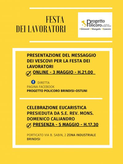 Presentazione del messaggio dei Vescovi per la Festa dei Lavoratori - ACLI Brindisi (BR)