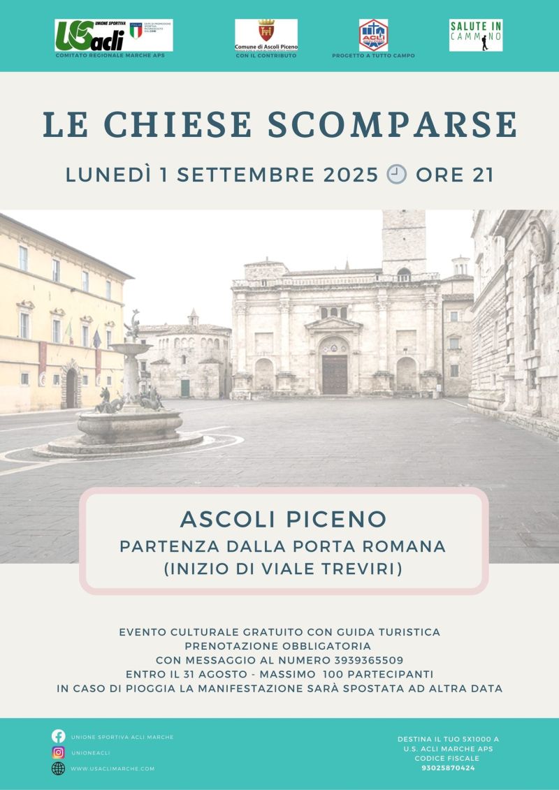 Le chiese scomparse - Ascoli Piceno - US Acli Marche