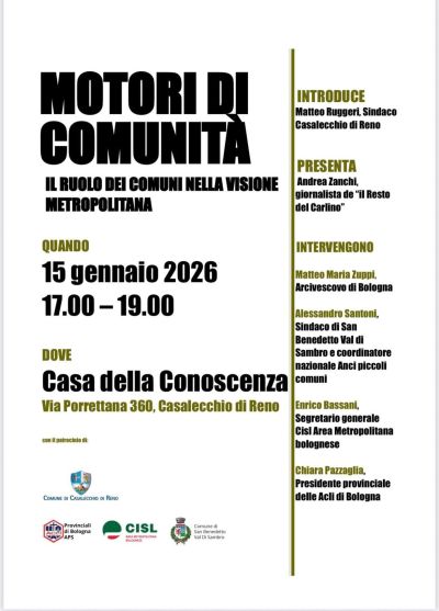 MOTORI DI COMUNITA', IL RUOLO DEI COMUNI - CASALECCHIO DI RENO