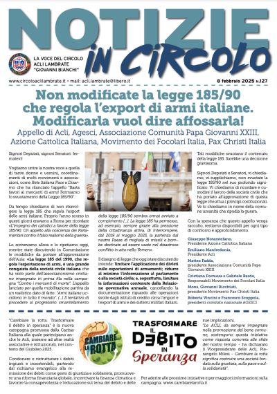 Notizie in circolo (n.127) - Circolo Acli Lambrate (MI)