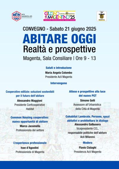 Abitare oggi: Realtà e prospettive - Magenta (MI) - Circolo Acli Magenta (MI)