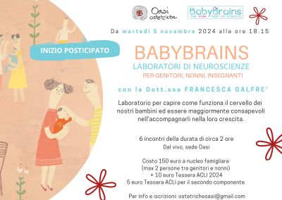 Babybrains: Laboratori di neuroscienze - Oasi Ostetriche affiliata Acli Cuneo (CN)
