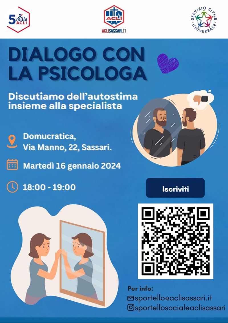 Dialogo con la psicologa - Acli Sassari (SS)