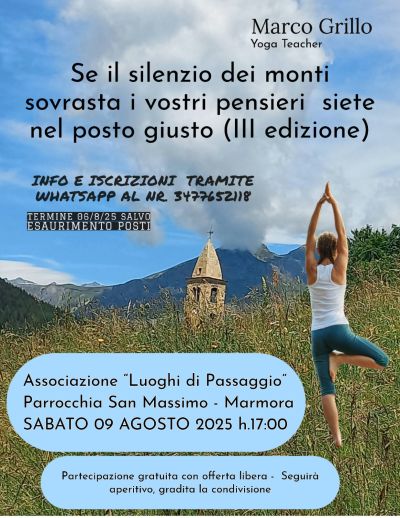 Giornata di benessere e cultura - Marmora (CN) - Ass. luoghi di Passaggio aff. Acli Cuneo (CN)
