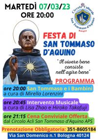 Festa di San Tommaso D&#039;Aquino - Circolo Acli San Tommaso d&#039;Aquino (BO)