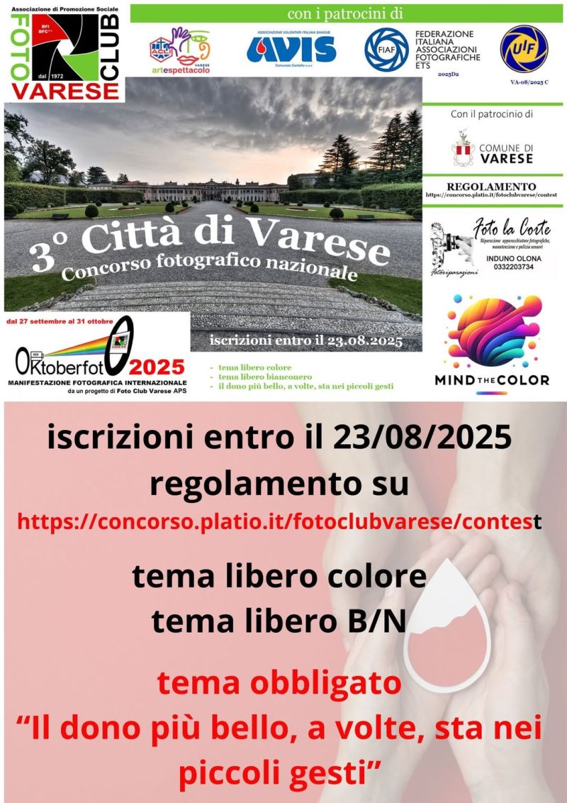 3° Concorso fotografico nazionale: Città di Varese - Varese - Acli Arte e Spettacolo Varese (VA)
