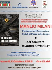 IL RUMORE DELLE BOMBE - PRESENTAZIONE LIBRO - DESIO (MB) - CIRCOLO ACLI DESIO (MB)