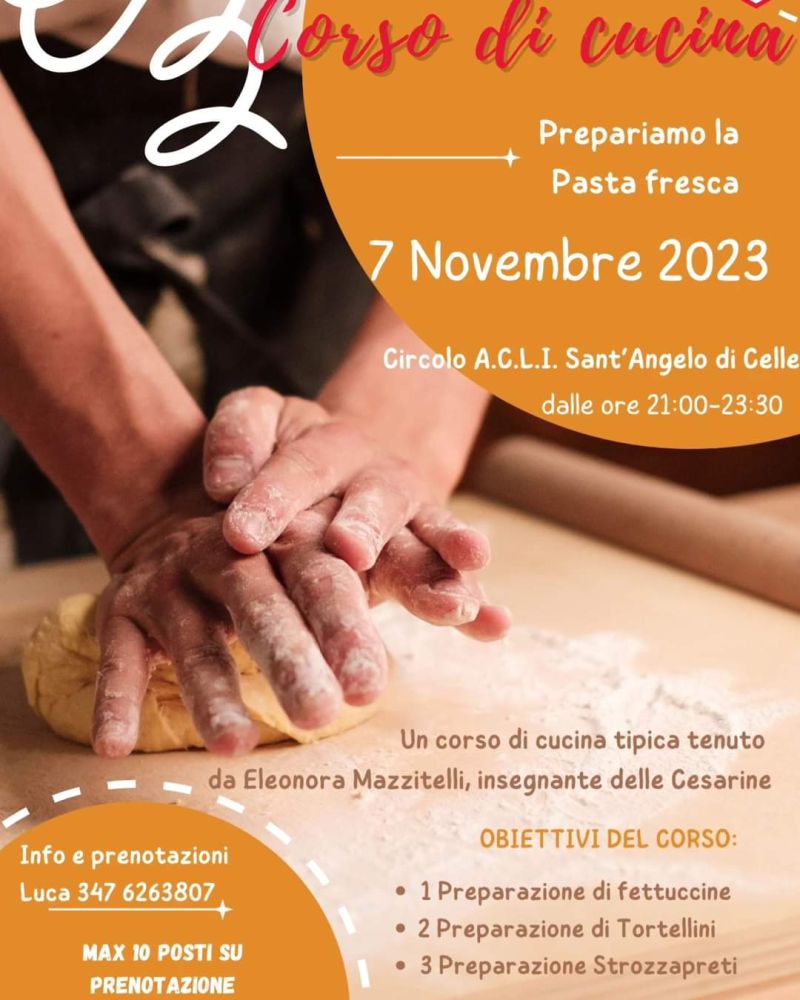 Corso di cucina - Circolo Acli Sant&#039;Angelo di Celle (PG)