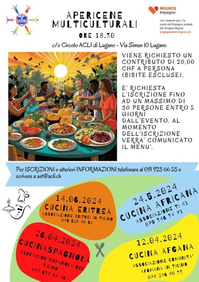 Apericene Multiculturali: Cucina Afgana - Circolo Acli Lugano (Svizzera)