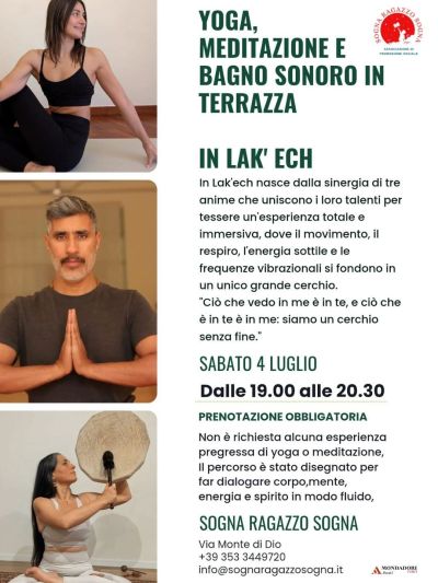 YOGA, MEDITAZIONE E BAGNO SONORO IN TERRAZZA - CIRCOLO ACLI SOGNA RAGAZZO SOGNA (NA) - NAPOLI