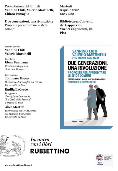 Presentazione del libro "Due generazioni, una rivoluzione" - Acli Pisa e Lucca (PI)