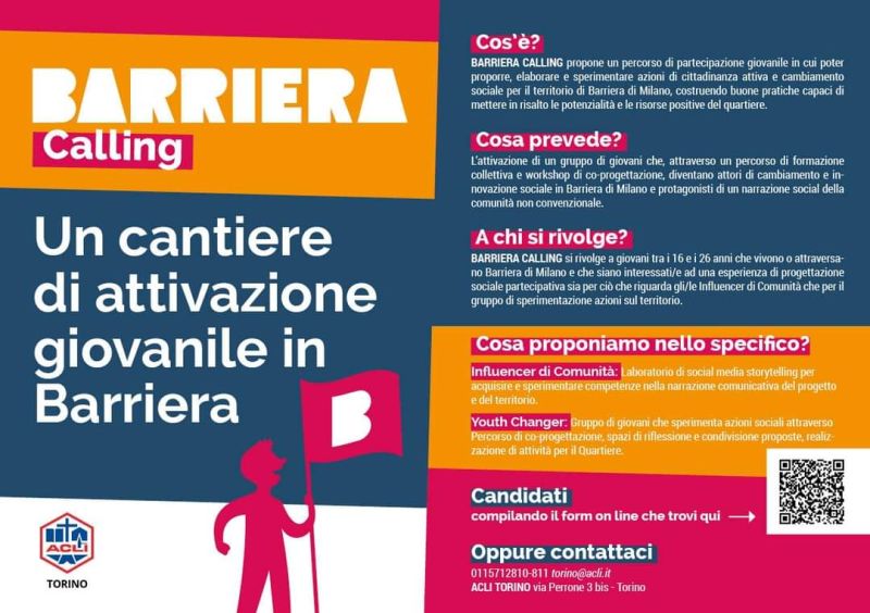Barriera Calling: Un cantiere di attivazione giovanile in Barriera - Acli Torino (TO)