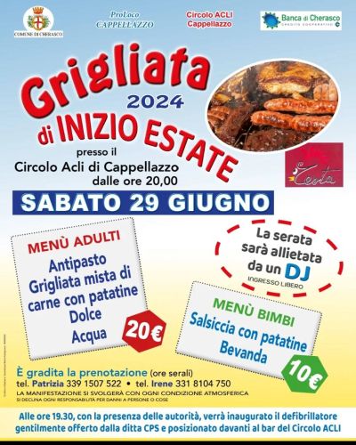 Grigliata di Inizio Estate - Circolo Acli Cappellazzo (CN)