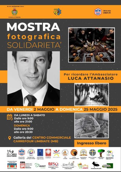 Mostra fotografica Solidarietà per ricordare Luca Attanasio - Circolo Acli Limbiate (MI)