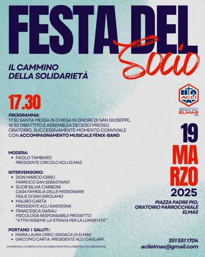 Festa del Socio: Il cammino della solidarietà - Circolo Acli Elmas (CA)