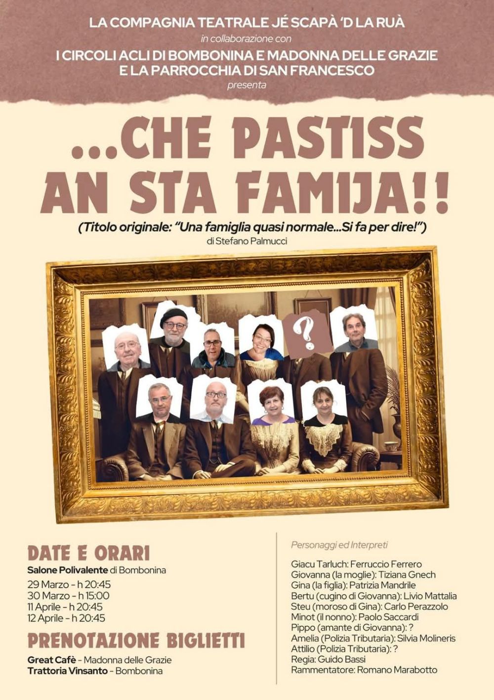 ... Che pastiss an sta famija!! - Circolo Acli Madonna delle Grazie (CN)