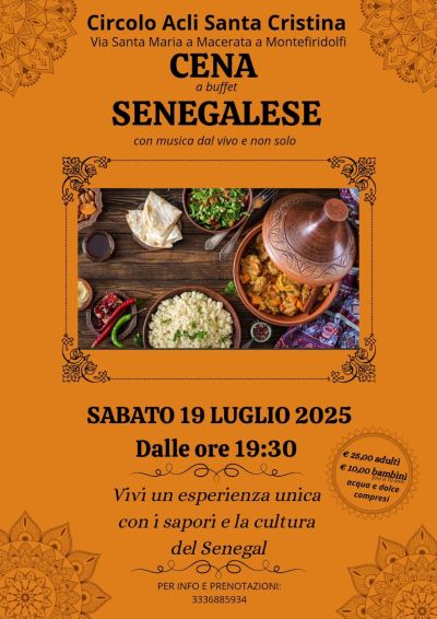 Cena Senegalese a buffet - Montefiridolfi (FI) - Circolo Acli Montefiridolfi (FI)